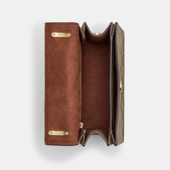 Morgan Square Crossbody Bag In Colorblock Signature Canvas - Picture 1 of 4